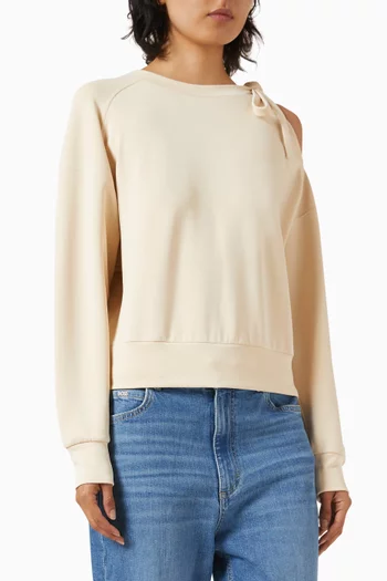 Tie-neck Sweatshirt