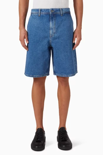 Straight-leg Shorts in Denim