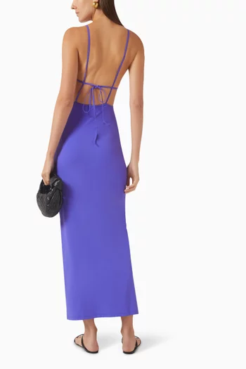 Moodstone Cut-out Maxi Dress in Lycra