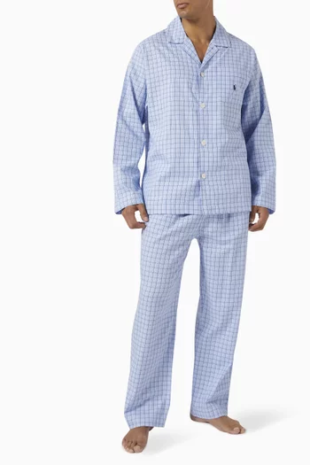 Check Pyjama Set in Cotton
