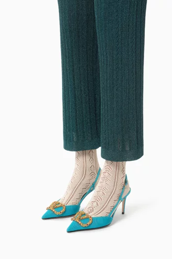 VLOGO Signature Slingback Pumps in Moiré