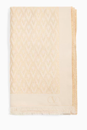 Toute la V Stole in Silk & Cashmere-blend