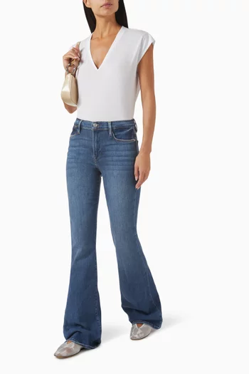 Le Mid Rise V-neck T-shirt in Pima Cotton