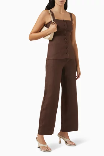 Meave Straight-leg Pants in Cotton Blend