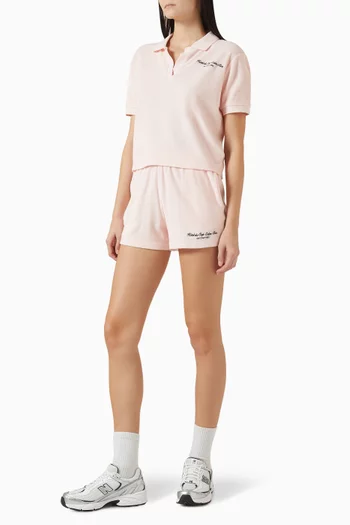 Eden Script Polo Shirt in Cotton-terry