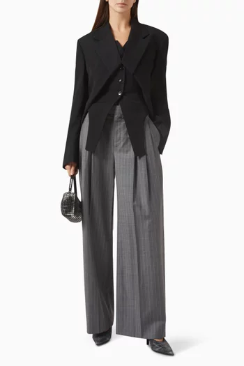 Deconstructed Vest in Wool