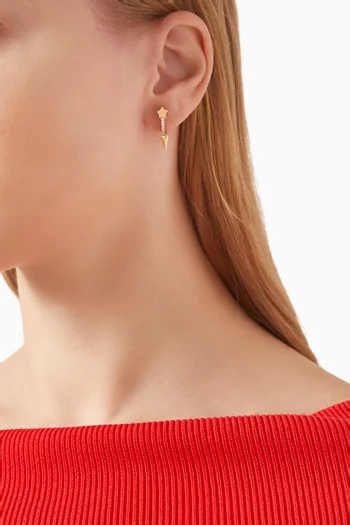أقراط هاجي بيل فضة إسترلينية مطلية بذهب عيار 24