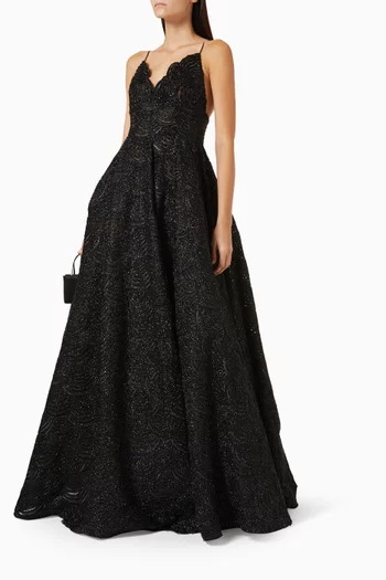 Theresa Embellished Gown in Lace