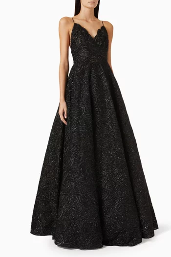 Theresa Embellished Gown in Lace
