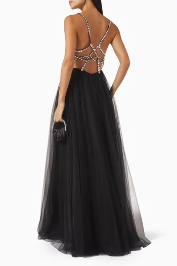 Adella Flared Gown in Tulle