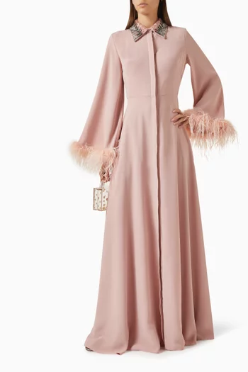 Perfete Elbise Shirt Gown in Crepe