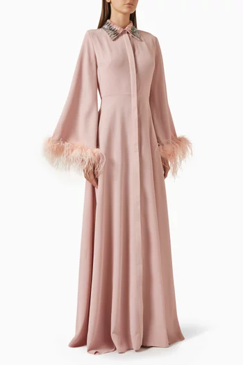 Perfete Elbise Shirt Gown in Crepe