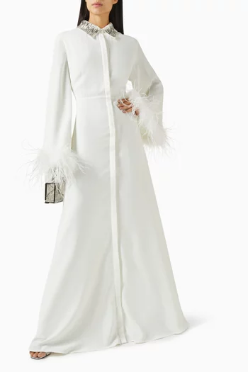 Perfete Elbise Shirt Gown in Crepe