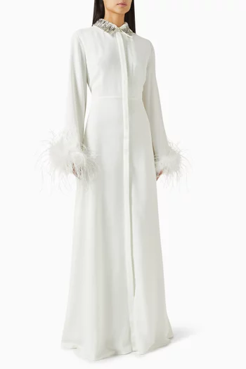 Perfete Elbise Shirt Gown in Crepe