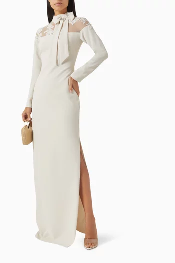 Libero Elbise Gown in Crepe