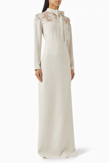 Libero Elbise Gown in Crepe