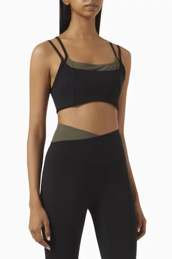 Distortion Sports Bra in Stretch-nylon