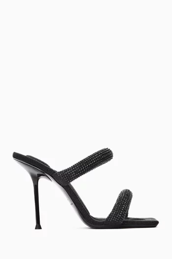 Julie 105 Embellished Tubular Sandals in Denim