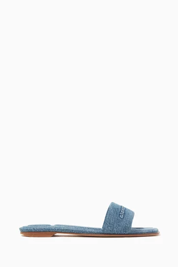 Vy Logo Slides in Denim
