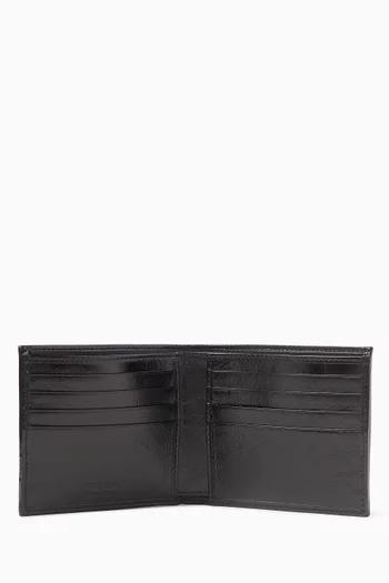 Triangle Logo Bifold Wallet in Leather