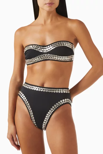 All Over Stud Sunglass Bikini Bra Top