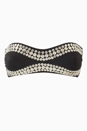 All Over Stud Sunglass Bikini Bra Top