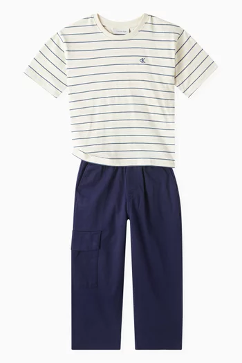 Striped T-shirt in Cotton