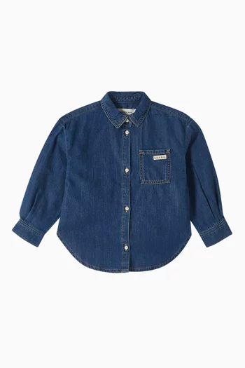 Oversized Shirt in Lyocell Denim
