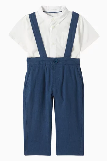 طقم قميص كلاسيكي وأوفرول