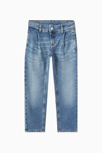 Straight Fit Denim Trousers