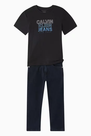 Dad Fit Denim Trousers