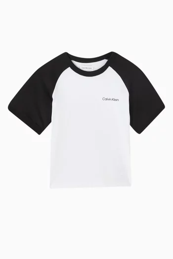 Colour-block T-shirt in Cotton