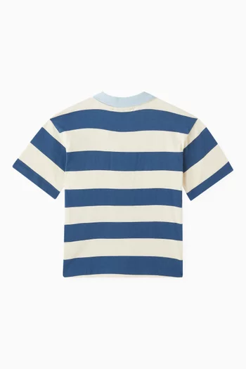 Stripes Polo T-Shirt in Cotton