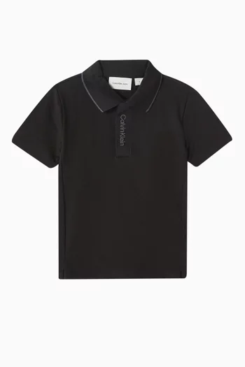 Logo Polo Shirt in Cotton