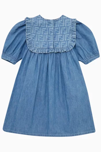 Pleated Flared Dress in Cotton