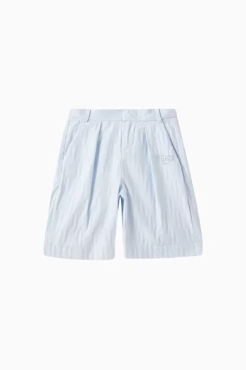 FF Jacquard Bermuda Shorts in Cotton