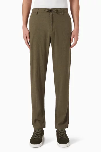 بنطال سليم تيب برودي بقصة تضيق باتجاه الحافة قطن وكتان