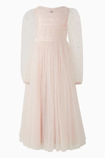 Crystal-embellished Dress in Tulle