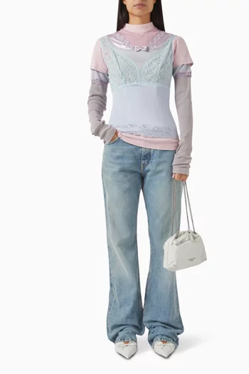 Layered-effect Top in Jersey