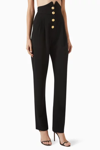 بنطال مزين بأزرار كريب