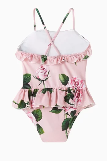Rose-print Swimsuit