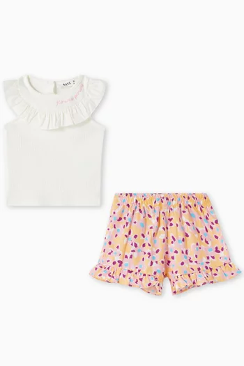 Ruffle Top & Shorts Set