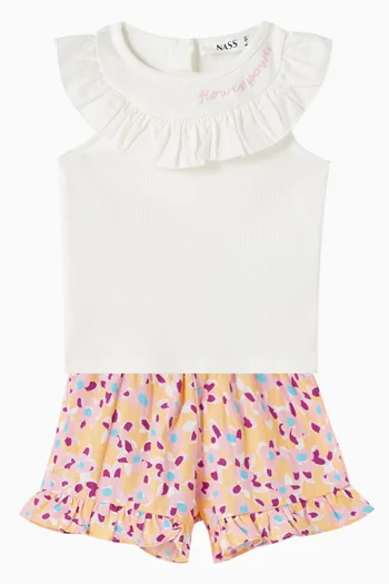 Ruffle Top & Shorts Set
