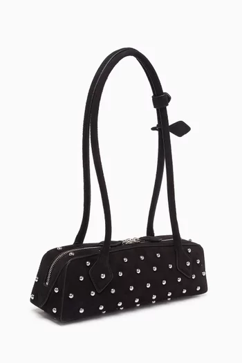 Small Le Teckel Shoulder Bag in Suede Leather