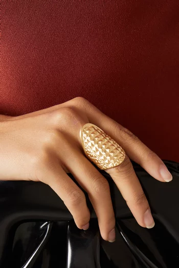 Brushed Ring in 18kt Gold