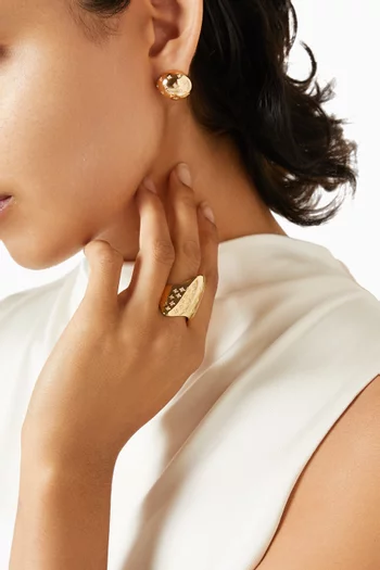 High-gloss Diamond Ring in 18kt Gold