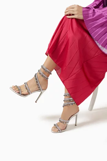 Chandelier Crystal 105 Sandals in Satin