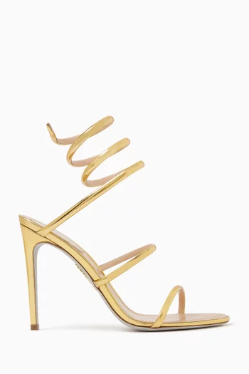 Cleo 105 Sandals in Mirrored Leather
