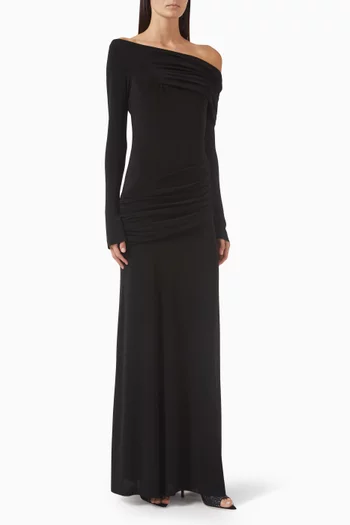 Rochel Draped One-shoulder Dress in Single-jersey