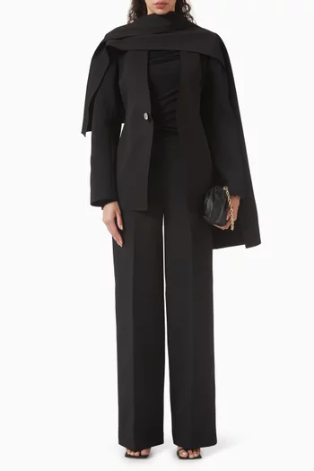 Mika Asymmetric Cape Blazer
